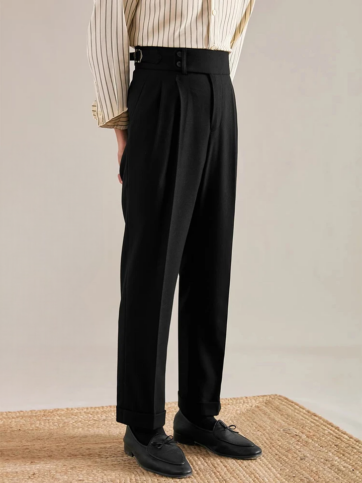 GREGORY PLEATED TROUSERS