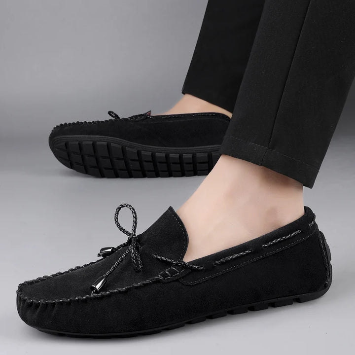 HUDSON SUEDE BOAT LOAFERS