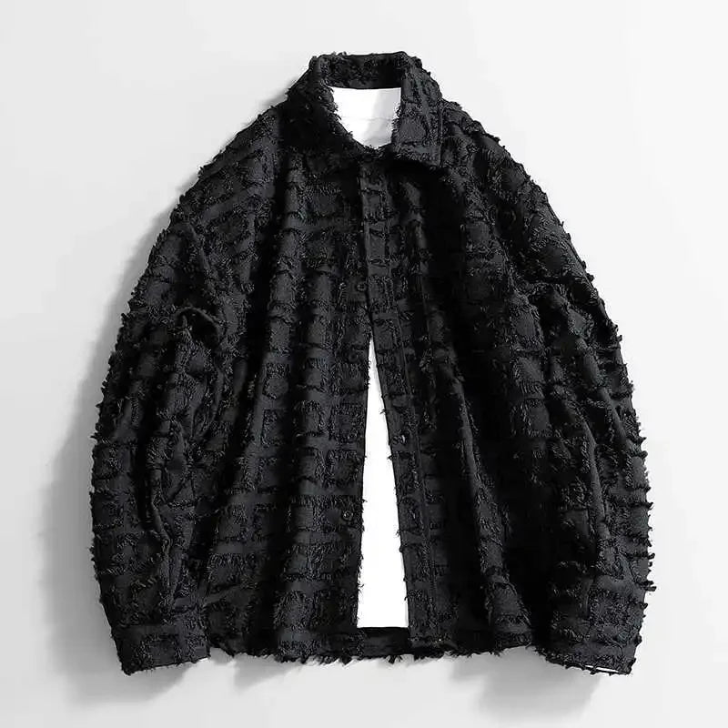 FRAYED CHECKED JACKET