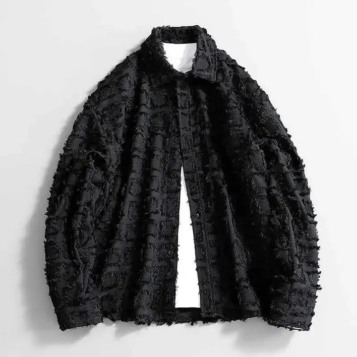 FRAYED CHECKED JACKET