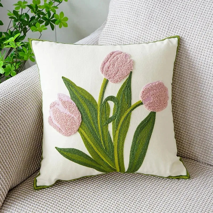 Tulip Bloom Pillow Cover