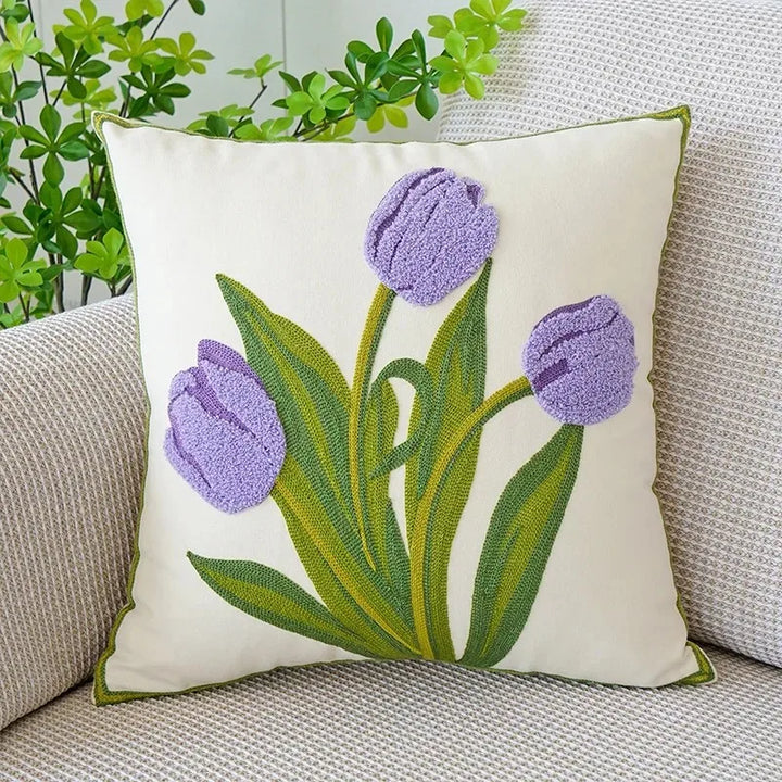 Tulip Bloom Pillow Cover