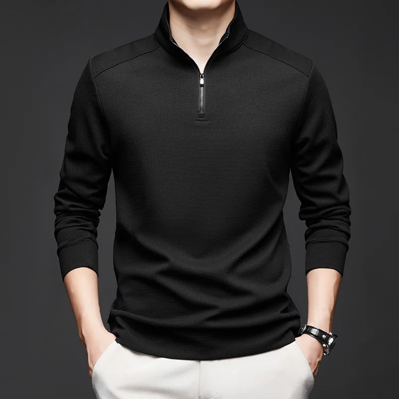 COLE WAFFLE ZIP POLO