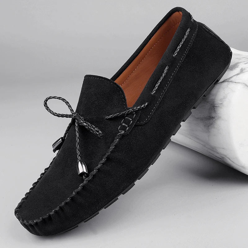 HUDSON SUEDE BOAT LOAFERS