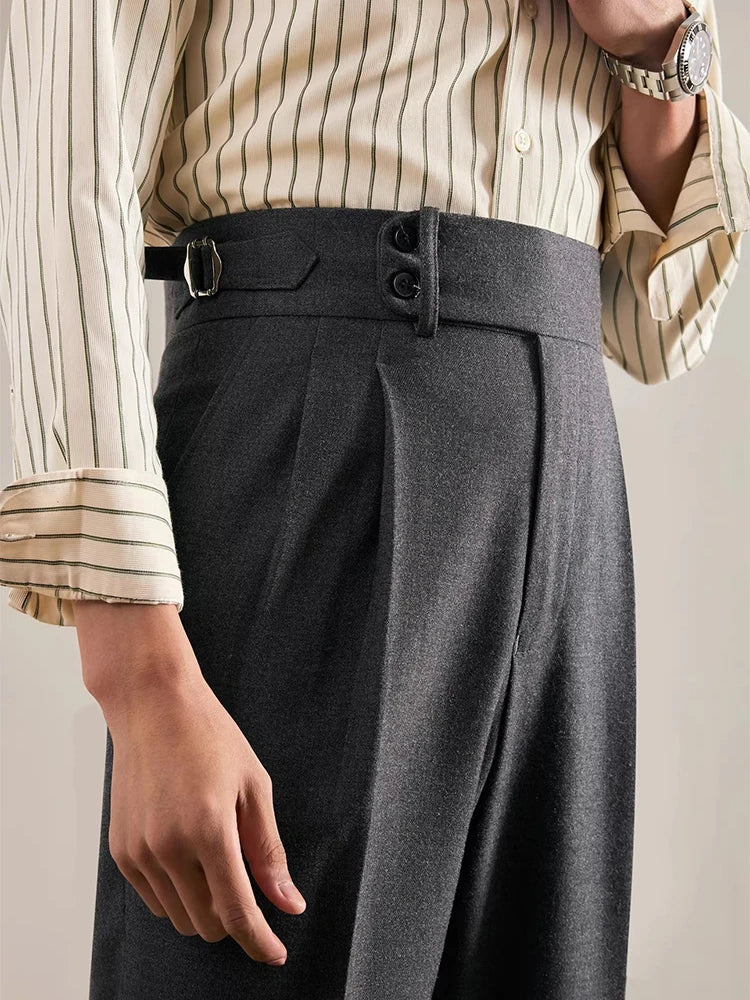 GREGORY PLEATED TROUSERS
